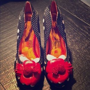 Poetic License by Irregular Choice Black Polka Dot